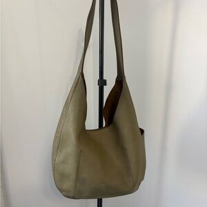 Madewell The Oversized Shopper Bag - Tundra Green Leather -READ DESCRIPTION